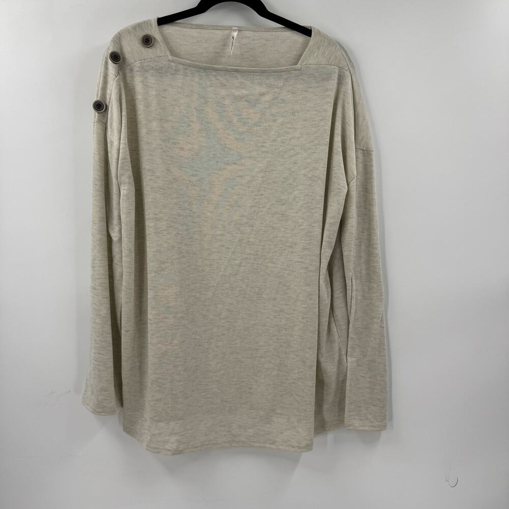 NWOT 42 pops cream oversized blouse